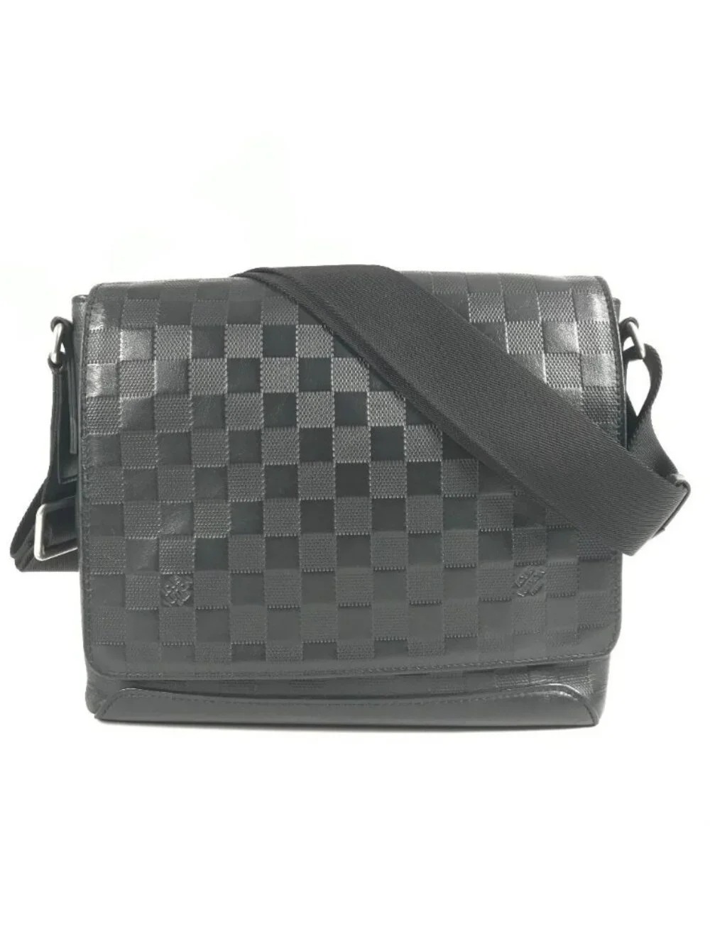 Louis Vuitton Shoulder Bag District PM Damier Infini Leather Onyx Black